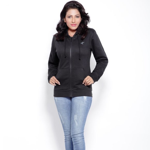 Black Organic Cotton Hoodie by Do U Speak Green - Picture 3 of 5